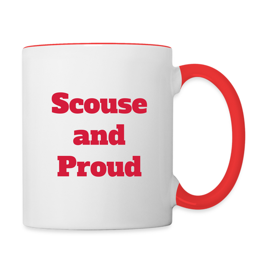Scouse and Proud Contrasting Mug - white/red